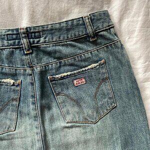 Miss Sixty Light Blue Denim Midi Skirt